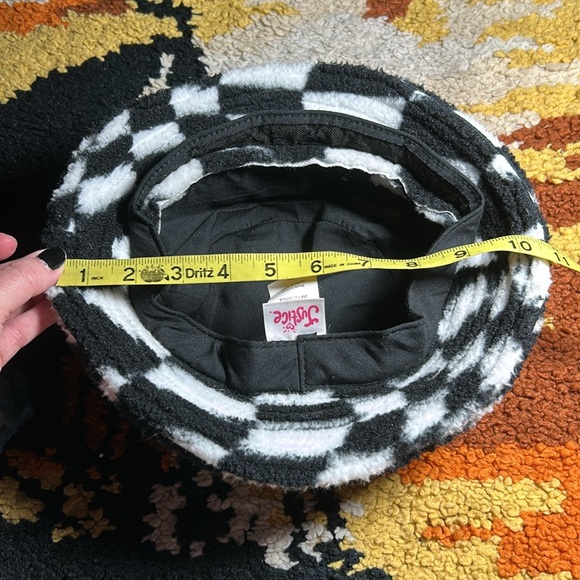 Cool Kid, JUSTICE, fuzzy checkerboard, bucket hat!! - Picture 9 of 9